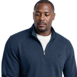 BIG & TALL MICROFLEECE QUARTER-ZIP - NAVY BLAZER
