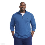 BIG & TALL MICROFLEECE QUARTER-ZIP - BRIGHT COBALT