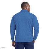 BIG & TALL MICROFLEECE QUARTER-ZIP - BRIGHT COBALT