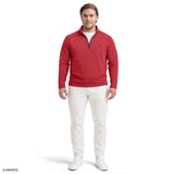 BIG & TALL MICROFLEECE QUARTER-ZIP - SUNDRIED TOMATO