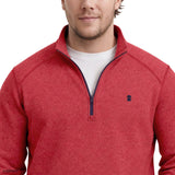 BIG & TALL MICROFLEECE QUARTER-ZIP - SUNDRIED TOMATO
