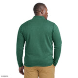 BIG & TALL MICROFLEECE QUARTER-ZIP - DARK GREEN