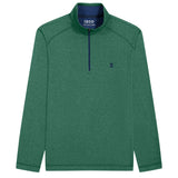 BIG & TALL MICROFLEECE QUARTER-ZIP - DARK GREEN