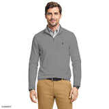 PERFORMANCE COMFORT FEEDER STRIPE QUARTER-ZIP - SMOKED PEARL