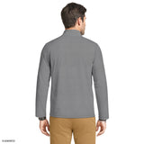 PERFORMANCE COMFORT FEEDER STRIPE QUARTER-ZIP - SMOKED PEARL
