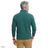 PERFORMANCE COMFORT FEEDER STRIPE QUARTER-ZIP - MEDITERRANEA