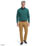 PERFORMANCE COMFORT FEEDER STRIPE QUARTER-ZIP - MEDITERRANEA