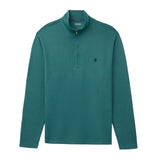 PERFORMANCE COMFORT FEEDER STRIPE QUARTER-ZIP - MEDITERRANEA