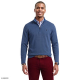 PERFORMANCE COMFORT FEEDER STRIPE QUARTER-ZIP - MEDIEVAL BLUE