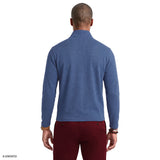PERFORMANCE COMFORT FEEDER STRIPE QUARTER-ZIP - MEDIEVAL BLUE