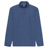 PERFORMANCE COMFORT FEEDER STRIPE QUARTER-ZIP - MEDIEVAL BLUE