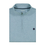 PERFORMANCE COMFORT FEEDER STRIPE QUARTER-ZIP - CHAMBRAY BLUE