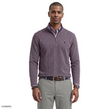 PERFORMANCE COMFORT FEEDER STRIPE QUARTER-ZIP - LAVENDER