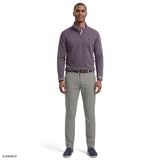 PERFORMANCE COMFORT FEEDER STRIPE QUARTER-ZIP - LAVENDER