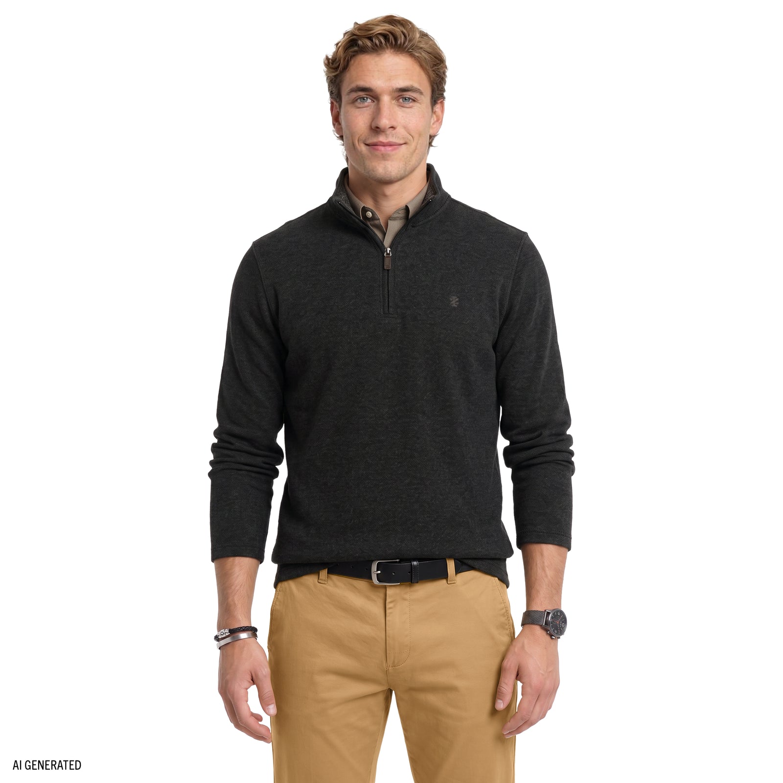 Thermasoft Sweater Fleece Quarter Zip - Black – IZOD