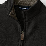 BIG & TALL THERMASOFT QUARTER-ZIP FLEECE - BLACK