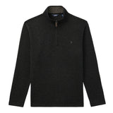 BIG & TALL THERMASOFT QUARTER-ZIP FLEECE - BLACK
