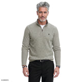 THERMASOFT SWEATER FLEECE QUARTER-ZIP - LT GREY HTHR