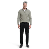 THERMASOFT SWEATER FLEECE QUARTER-ZIP - LT GREY HTHR
