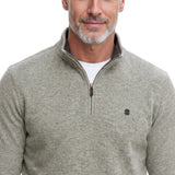 THERMASOFT SWEATER FLEECE QUARTER-ZIP - LT GREY HTHR
