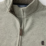 BIG & TALL THERMASOFT QUARTER-ZIP FLEECE - LT GREY HTHR
