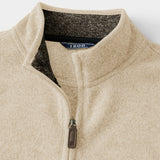 BIG & TALL THERMASOFT QUARTER-ZIP FLEECE - ROCK HTHR