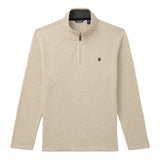 BIG & TALL THERMASOFT QUARTER-ZIP FLEECE - ROCK HTHR