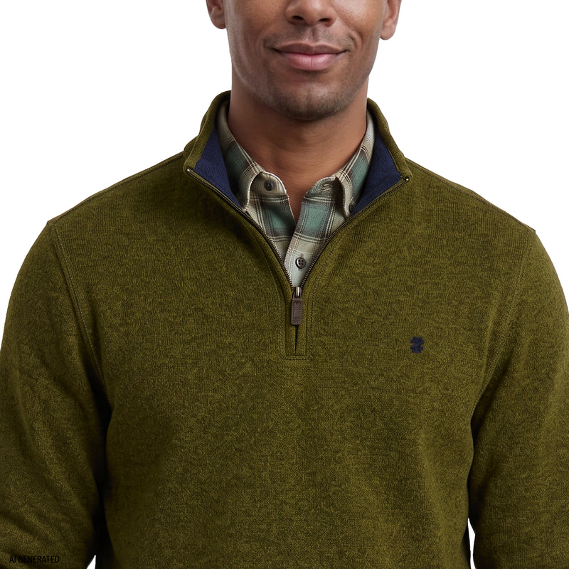 Thermasoft Sweater Fleece Quarter Zip - Darkest Spruce – IZOD