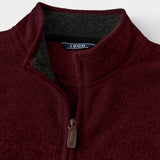 BIG & TALL THERMASOFT QUARTER-ZIP FLEECE - ZINFANDEL