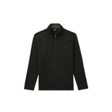 BIG & TALL THERMASOFT QUARTER-ZIP FLEECE - BLACK