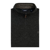 BIG & TALL THERMASOFT QUARTER-ZIP FLEECE - BLACK