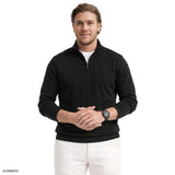 BIG & TALL THERMASOFT QUARTER-ZIP FLEECE - BLACK