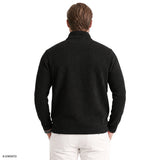 BIG & TALL THERMASOFT QUARTER-ZIP FLEECE - BLACK