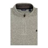 BIG & TALL THERMASOFT QUARTER-ZIP FLEECE - LT GREY HTHR