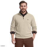 BIG & TALL THERMASOFT QUARTER-ZIP FLEECE - ROCK HTHR