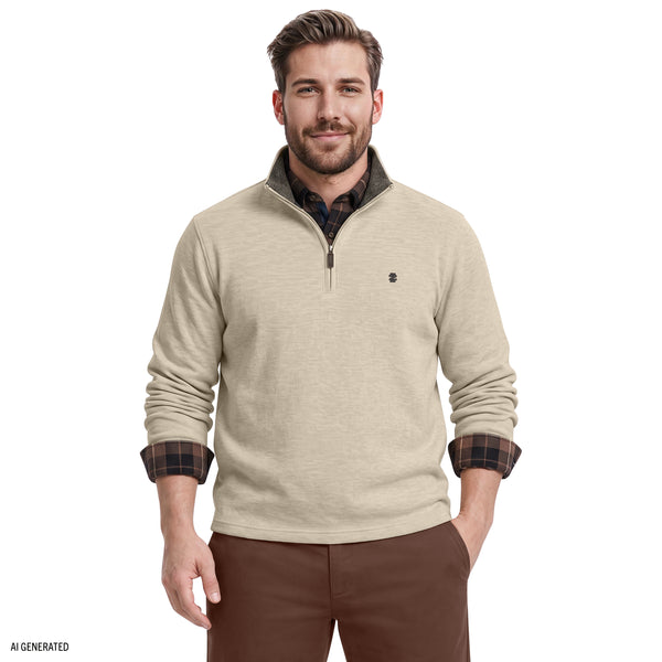Big & Tall Thermasoft Sweater Fleece Quarter Zip - Rock Hthr – IZOD