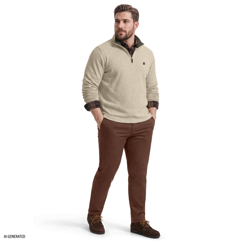 Big & Tall Thermasoft Sweater Fleece Quarter Zip - Rock Hthr – IZOD