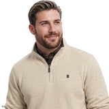 BIG & TALL THERMASOFT QUARTER-ZIP FLEECE - ROCK HTHR