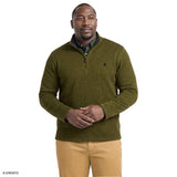 BIG & TALL THERMASOFT QUARTER-ZIP FLEECE - DARKEST SPRUCE