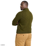BIG & TALL THERMASOFT QUARTER-ZIP FLEECE - DARKEST SPRUCE