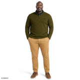 BIG & TALL THERMASOFT QUARTER-ZIP FLEECE - DARKEST SPRUCE