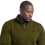 BIG & TALL THERMASOFT QUARTER-ZIP FLEECE - DARKEST SPRUCE