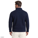 BIG & TALL THERMASOFT QUARTER-ZIP FLEECE - NAVY BLAZER