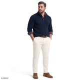BIG & TALL THERMASOFT QUARTER-ZIP FLEECE - NAVY BLAZER