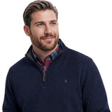 BIG & TALL THERMASOFT QUARTER-ZIP FLEECE - NAVY BLAZER