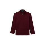 BIG & TALL THERMASOFT QUARTER-ZIP FLEECE - ZINFANDEL