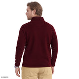 BIG & TALL THERMASOFT QUARTER-ZIP FLEECE - ZINFANDEL