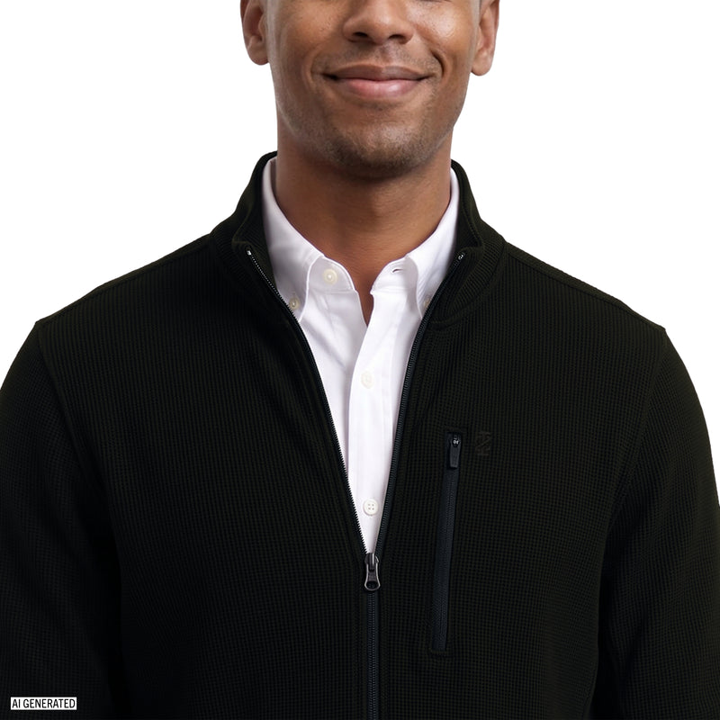 Shaker Fleece Jacket - Black – IZOD