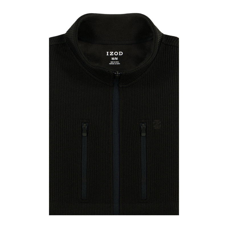Big & Tall Shaker Fleece Jacket - Black – IZOD