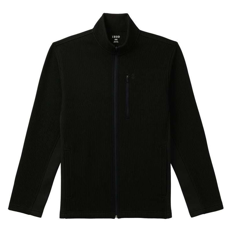 Shaker Fleece Jacket - Black – IZOD